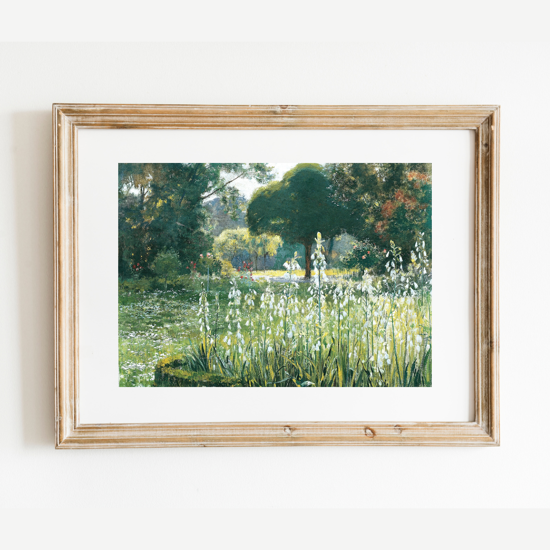 Flourishing Garden Antique Art Print