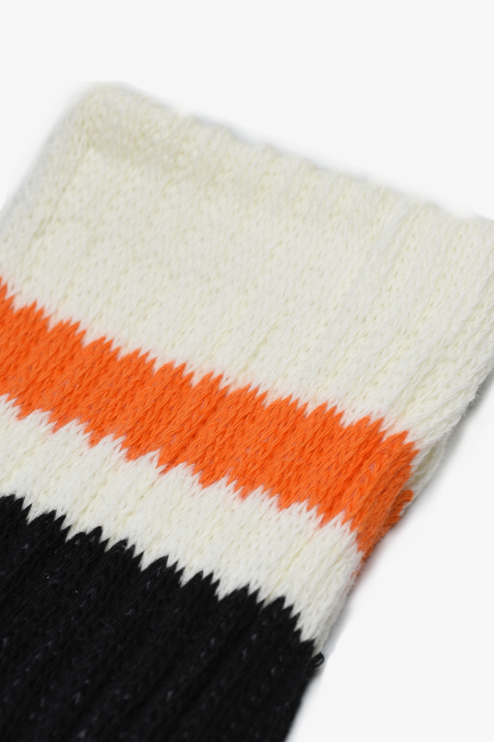 Coarse Ribbed Old School Crew Socks: Brown / Yellow / M/L