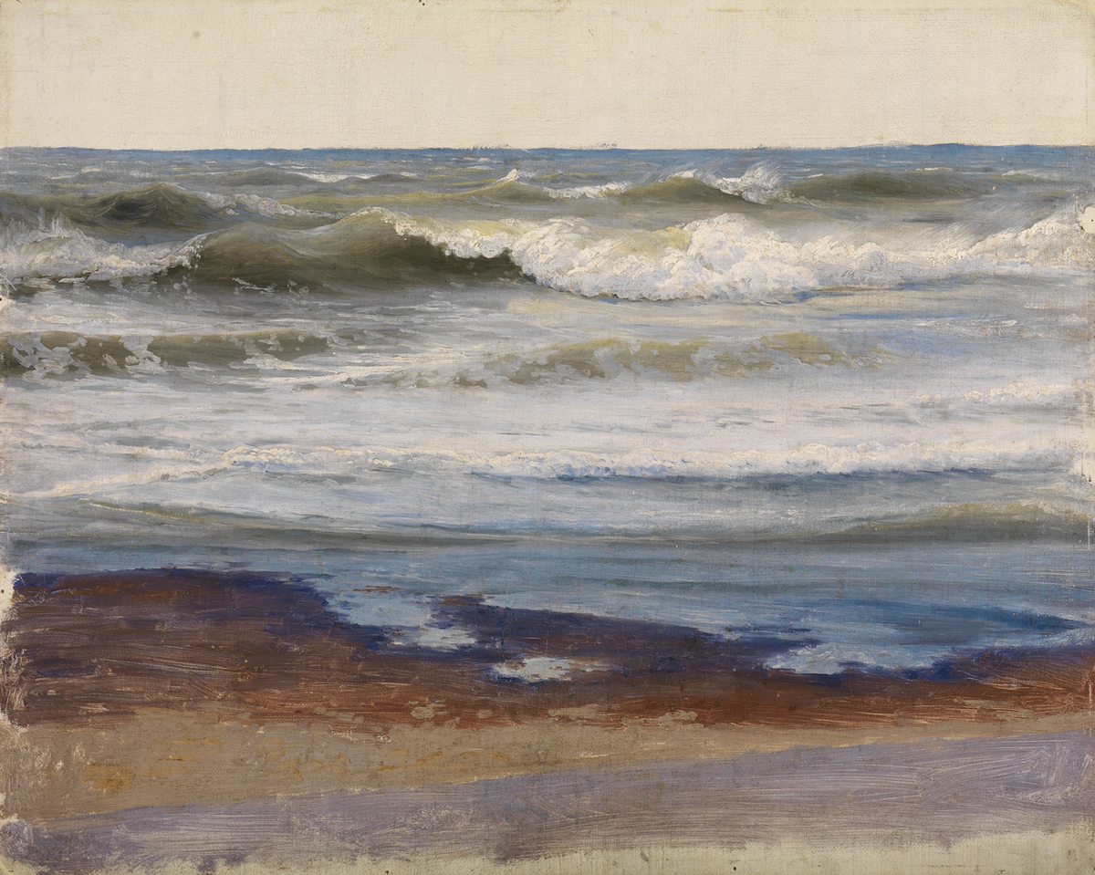 Breaking Waves on the Normandy Coast Art Print
