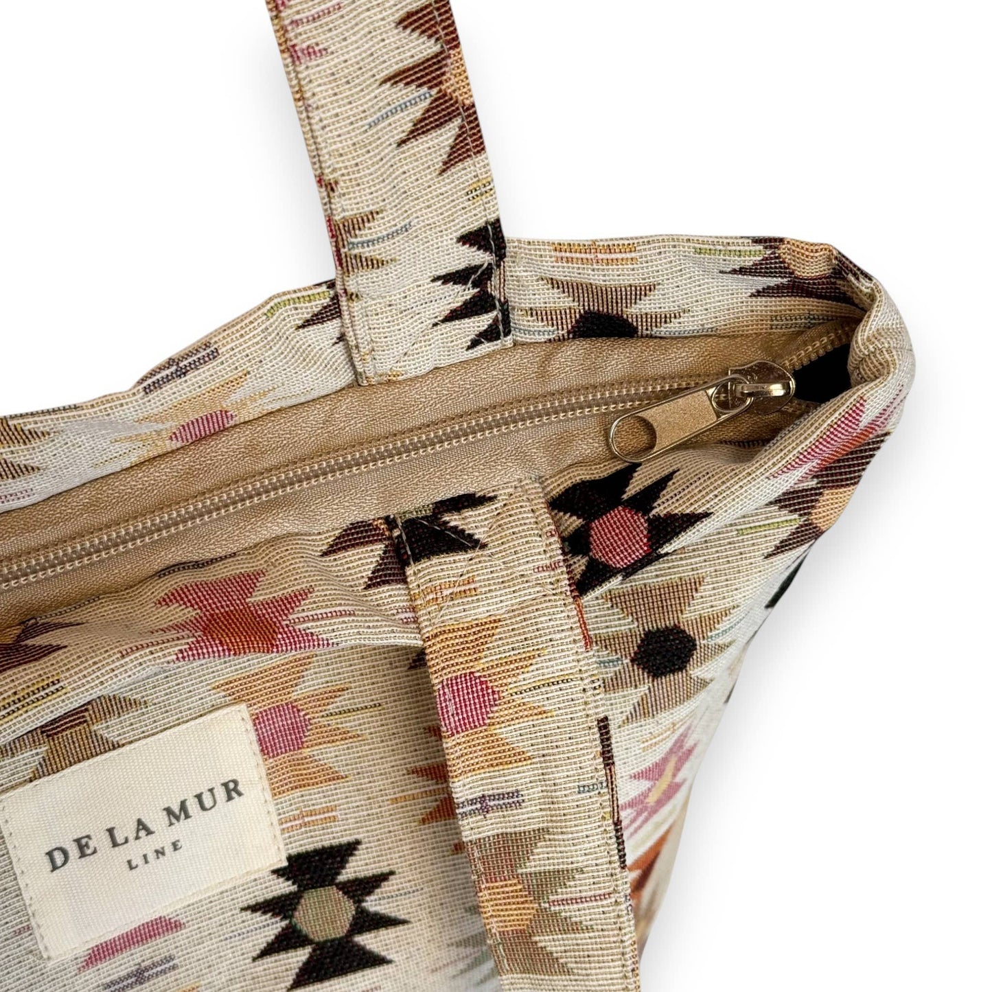 Zippered Bag in Spring Geo - Medium