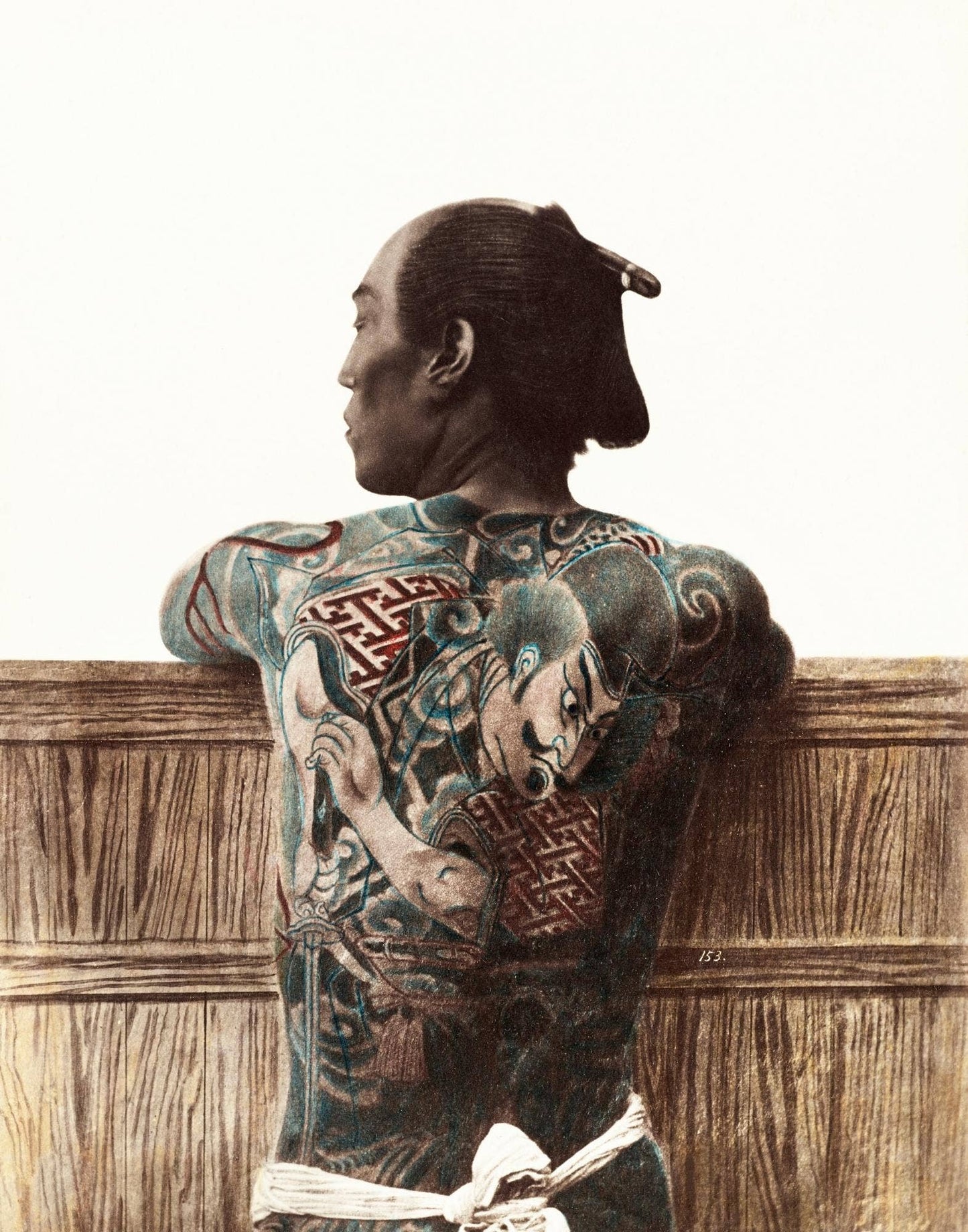 Kusakabe Kimbei - Tattooed Japanese Man: 8x10 inch