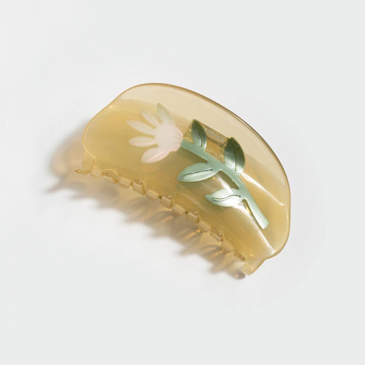 Elegant Neutral Women's Acetate Thistle Hair Claw Clip