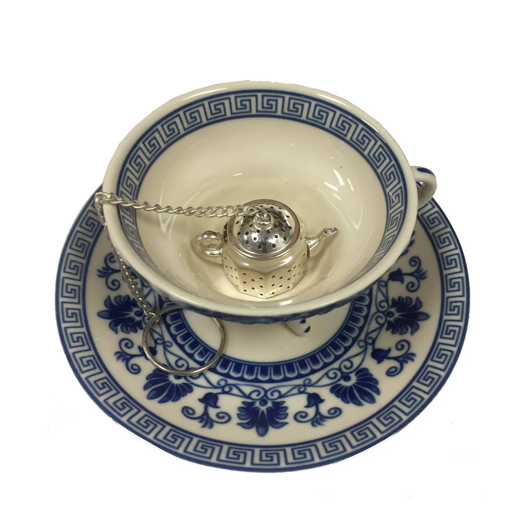 Silver-Plated Tea Kettle Loose Leaf Tea Strainer | Teaware