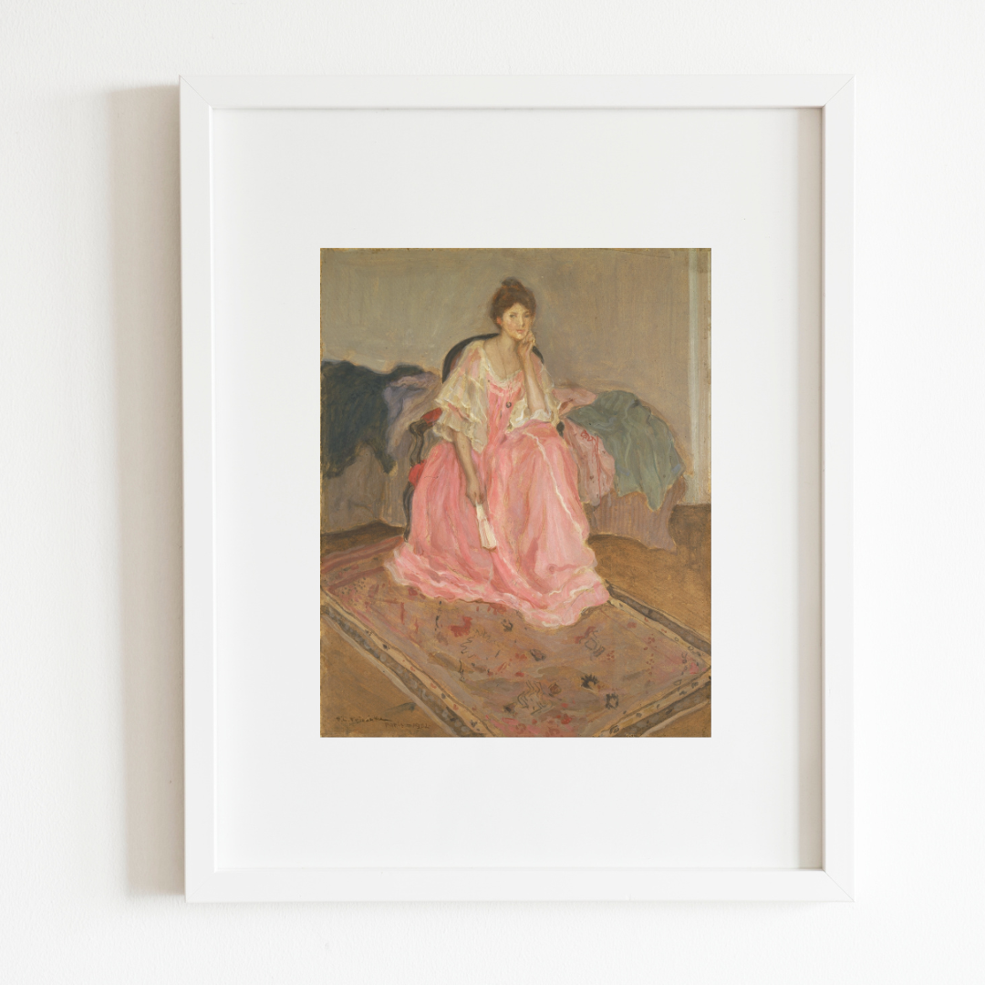 Lady in Pink Art Print