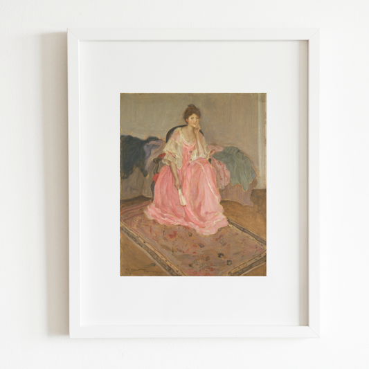 Lady in Pink Art Print