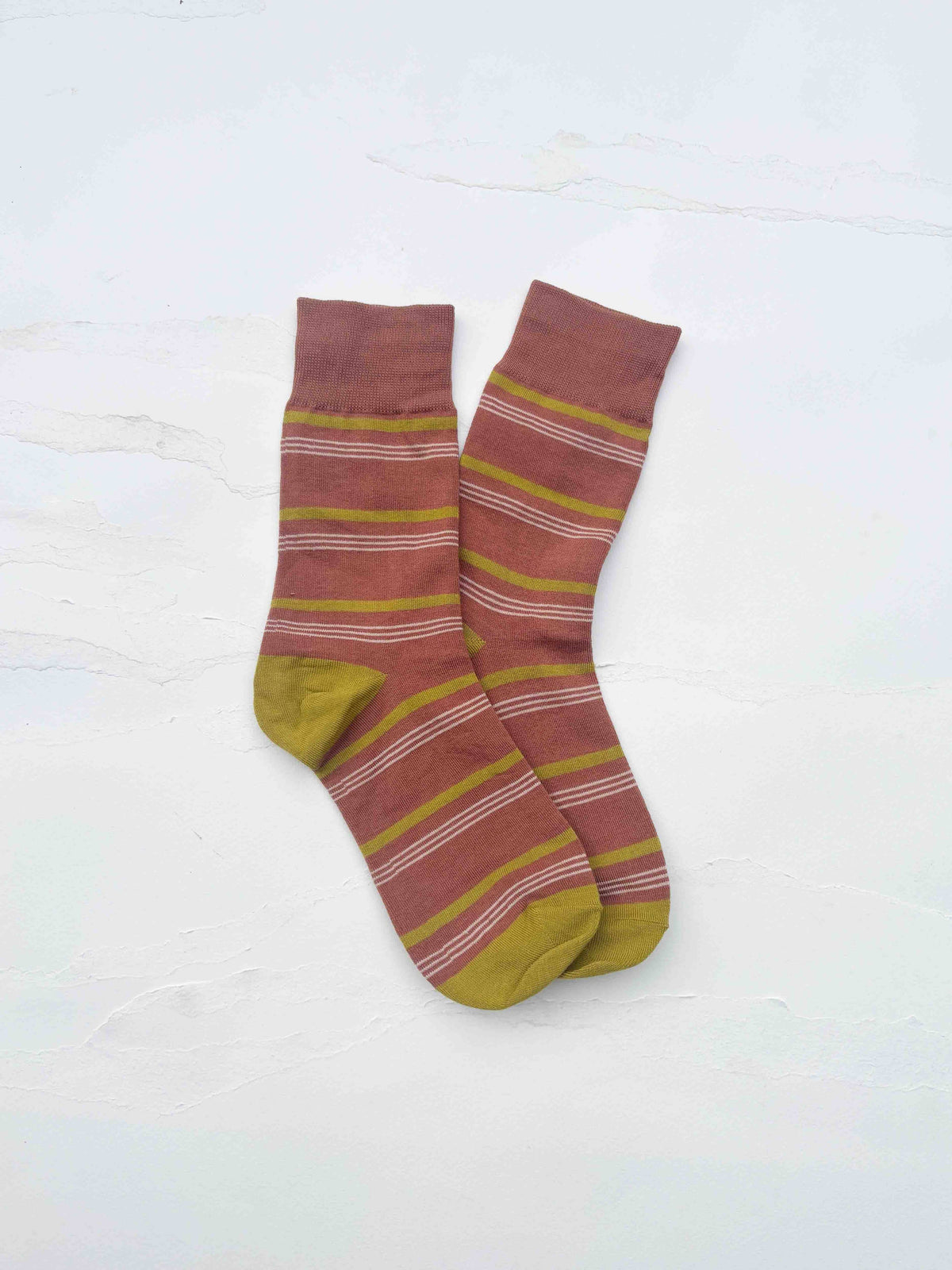 Vintage Stripe Cotton Blend Crew Socks