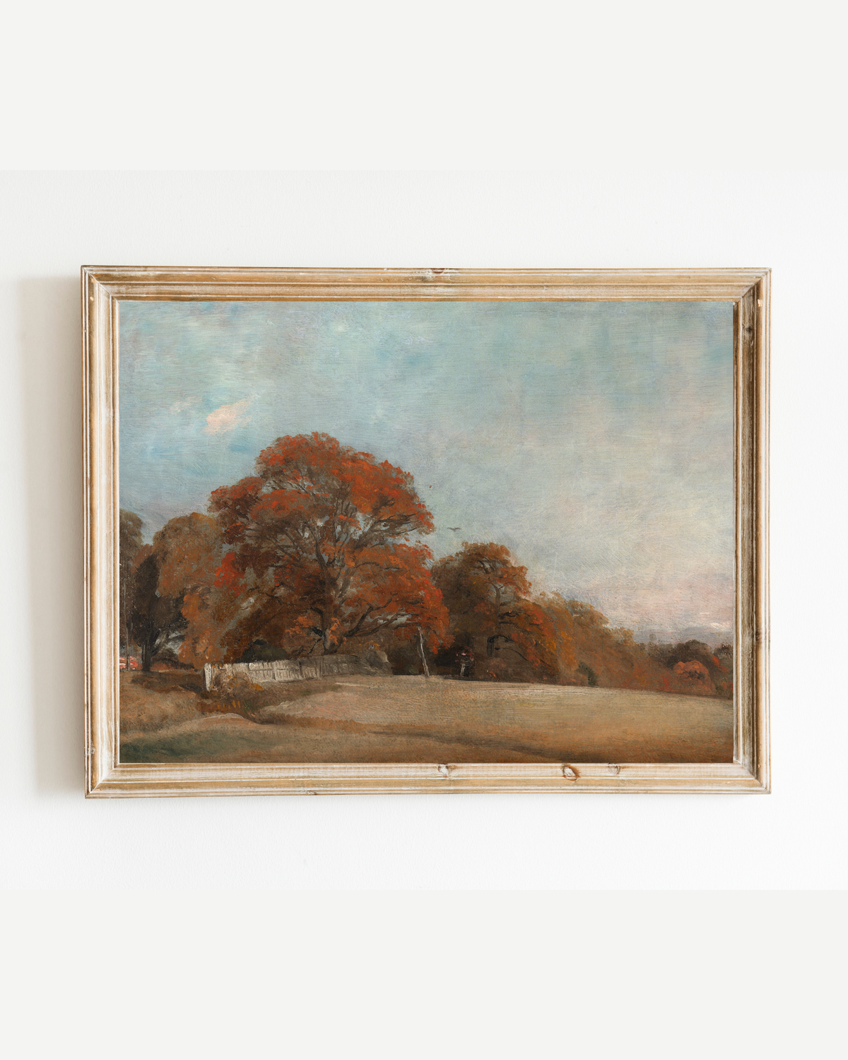 An Autumnal Landscape at East Berg Antique Art Print