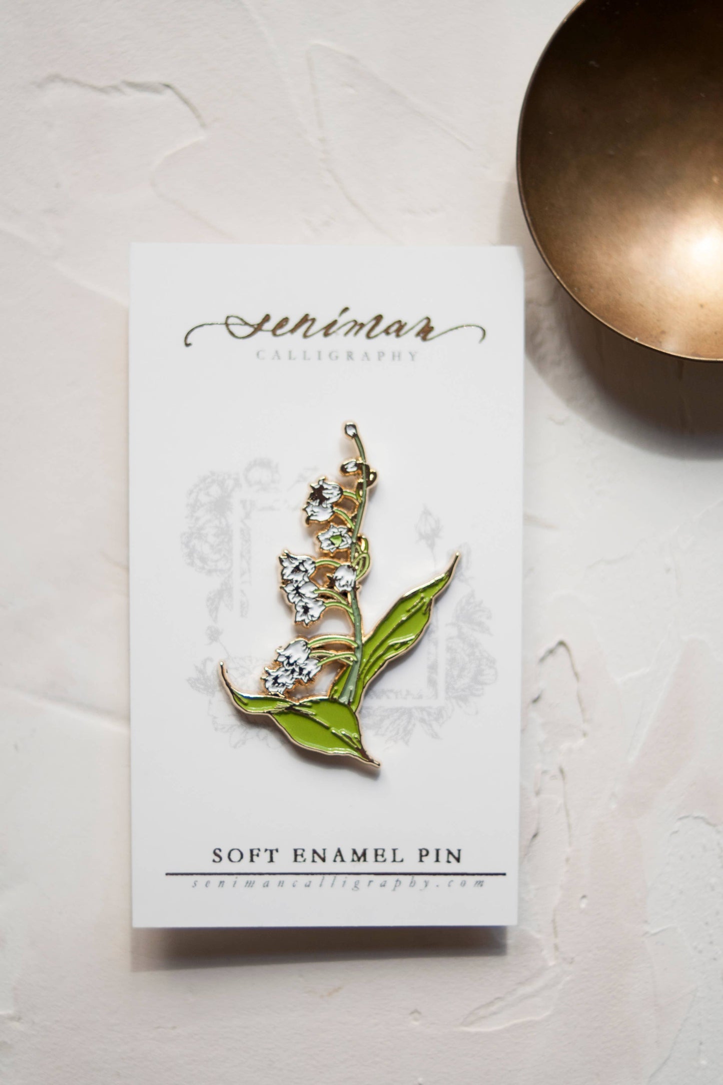 Lily of the Valley Gold Soft Enamel Pin