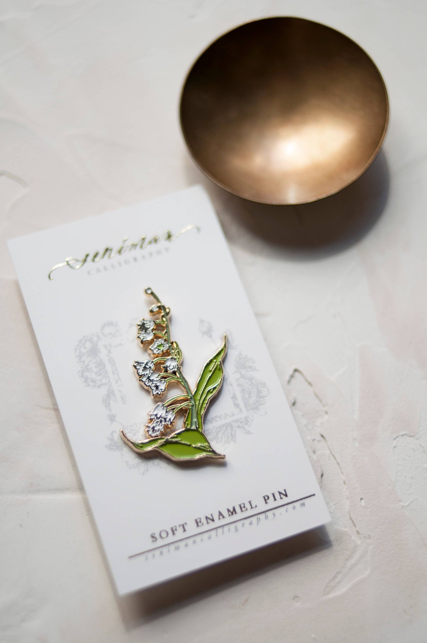 Lily of the Valley Gold Soft Enamel Pin