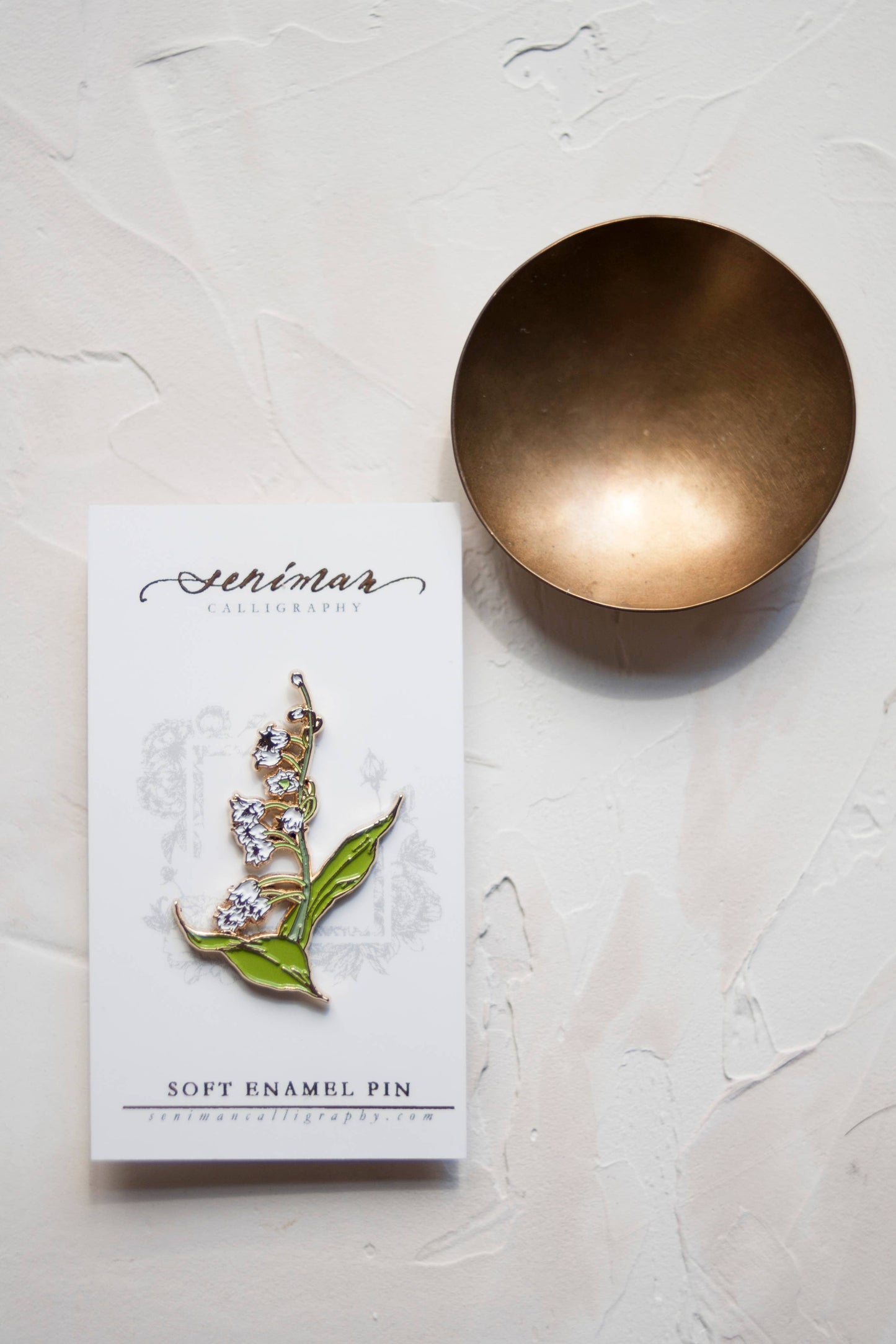 Lily of the Valley Gold Soft Enamel Pin
