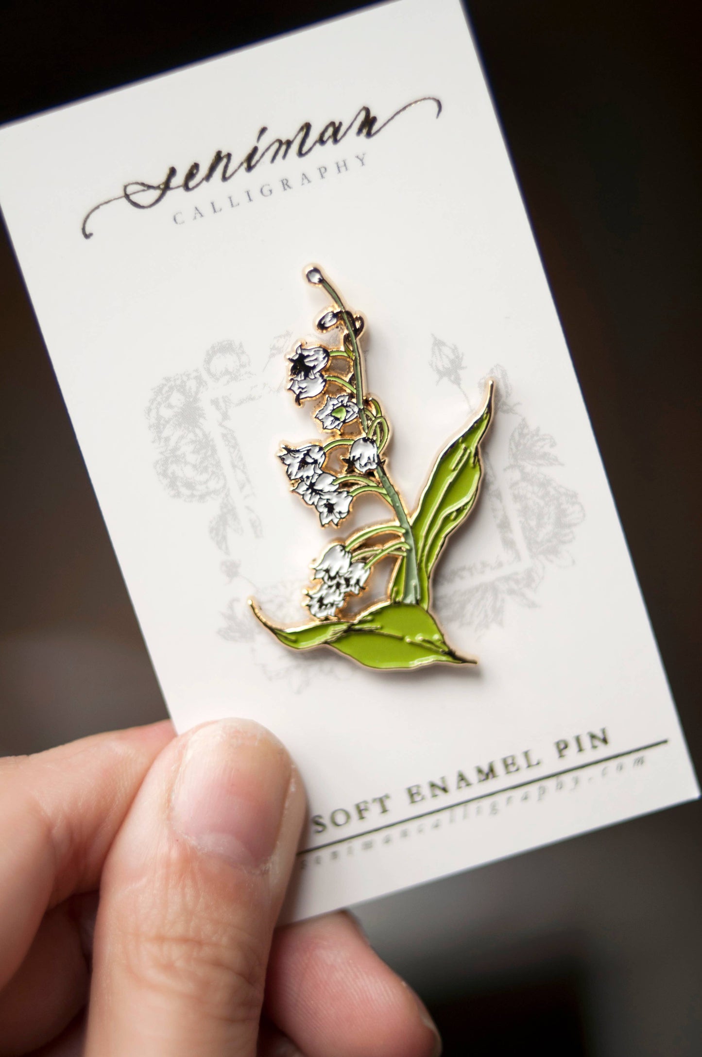 Lily of the Valley Gold Soft Enamel Pin