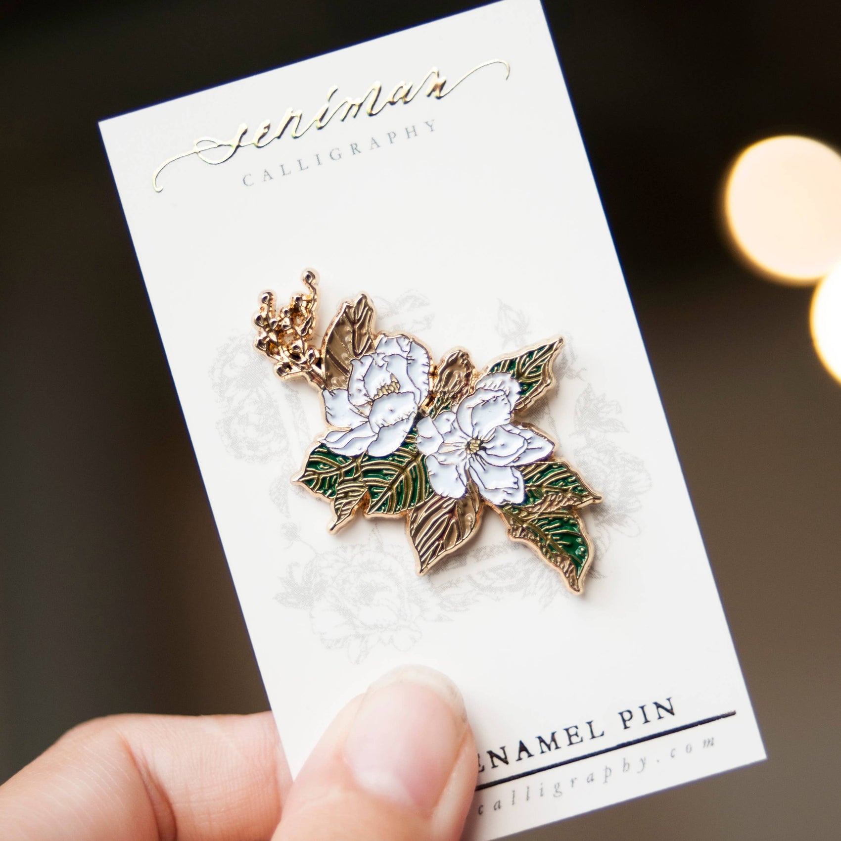 Southern Magnolia Gold Soft Enamel Pin