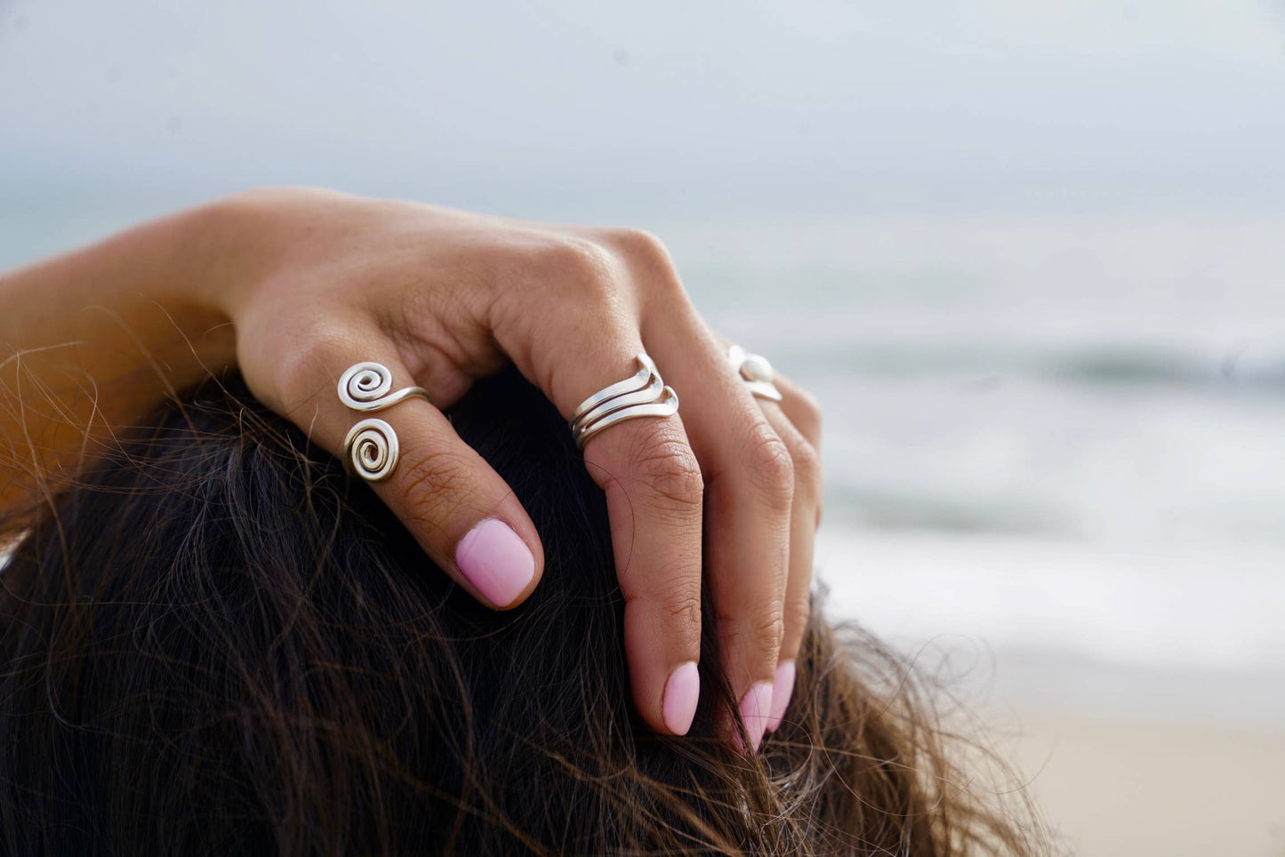 Sterling Silver Double Wave Ring