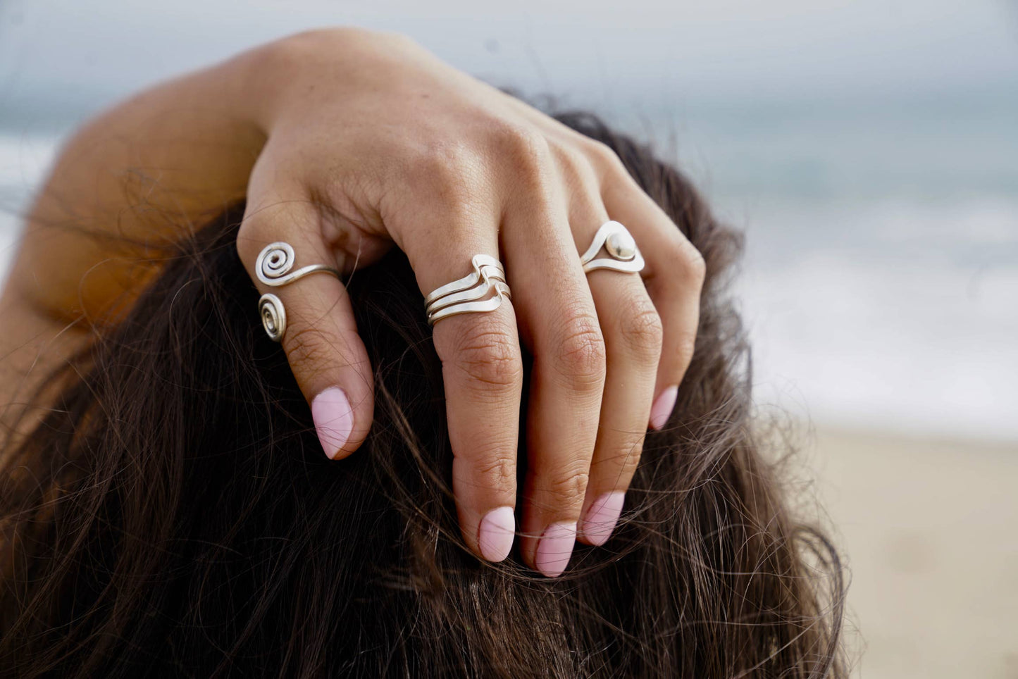 Sterling Silver Triple Wave Ring