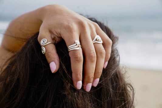 Sterling Silver Triple Wave Ring