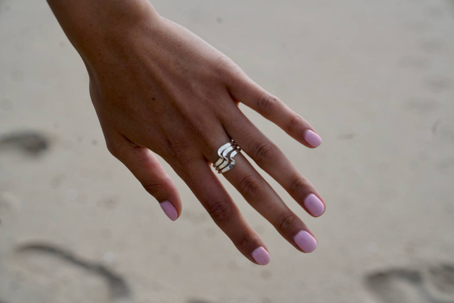 Sterling Silver Triple Wave Ring