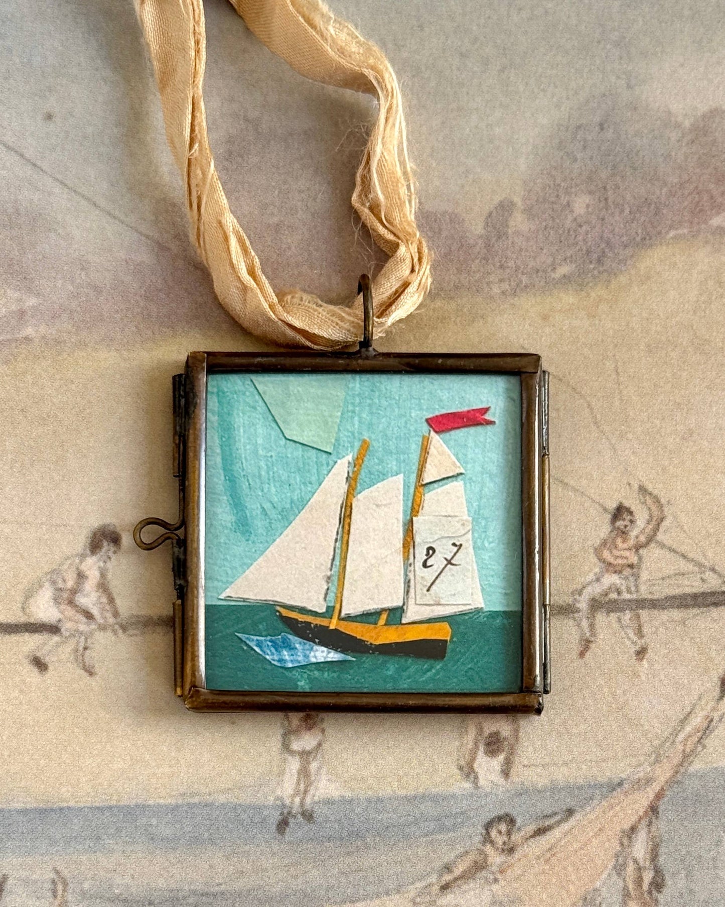 Small Sail - Handmade Art Locket