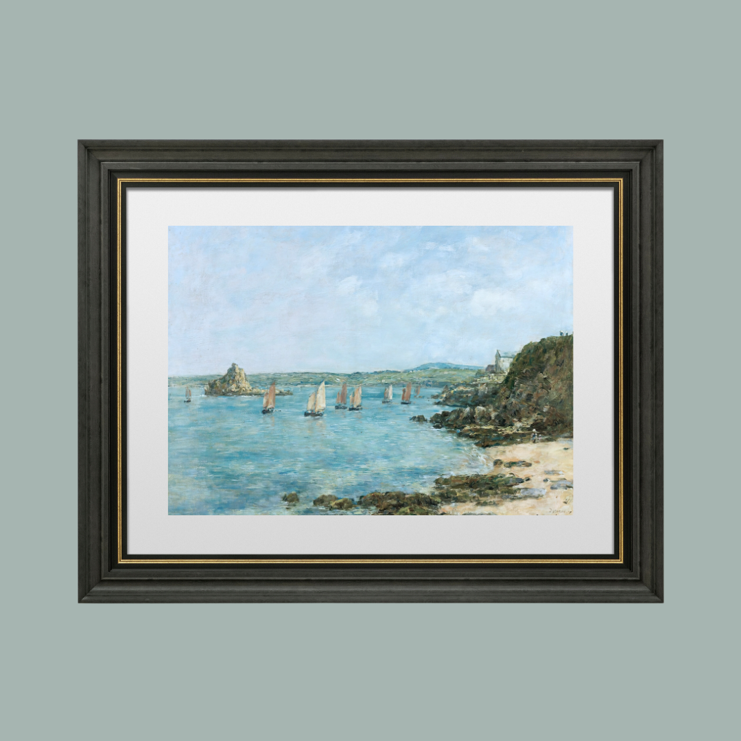 Fishing Boats Antique Art Print