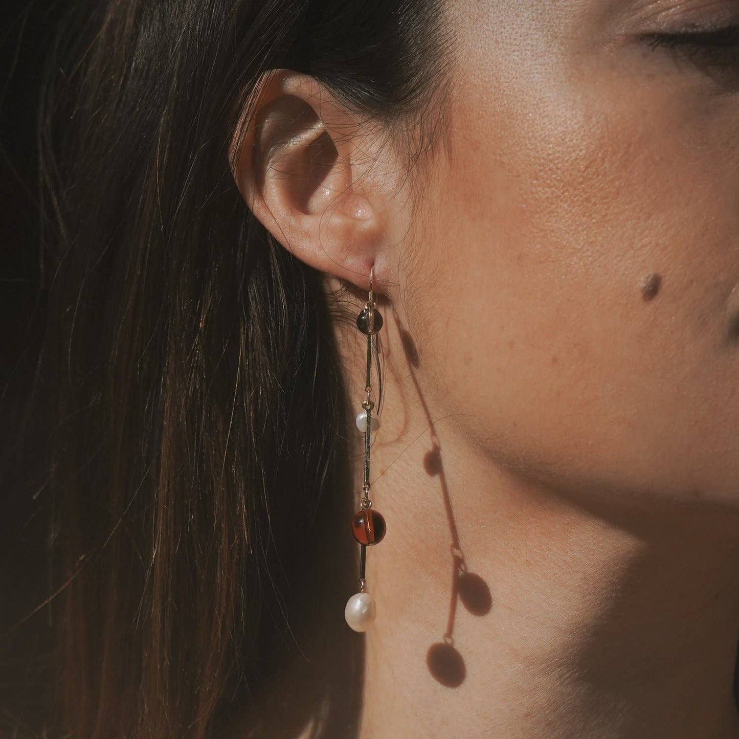 Fête Earrings - 3" Tan