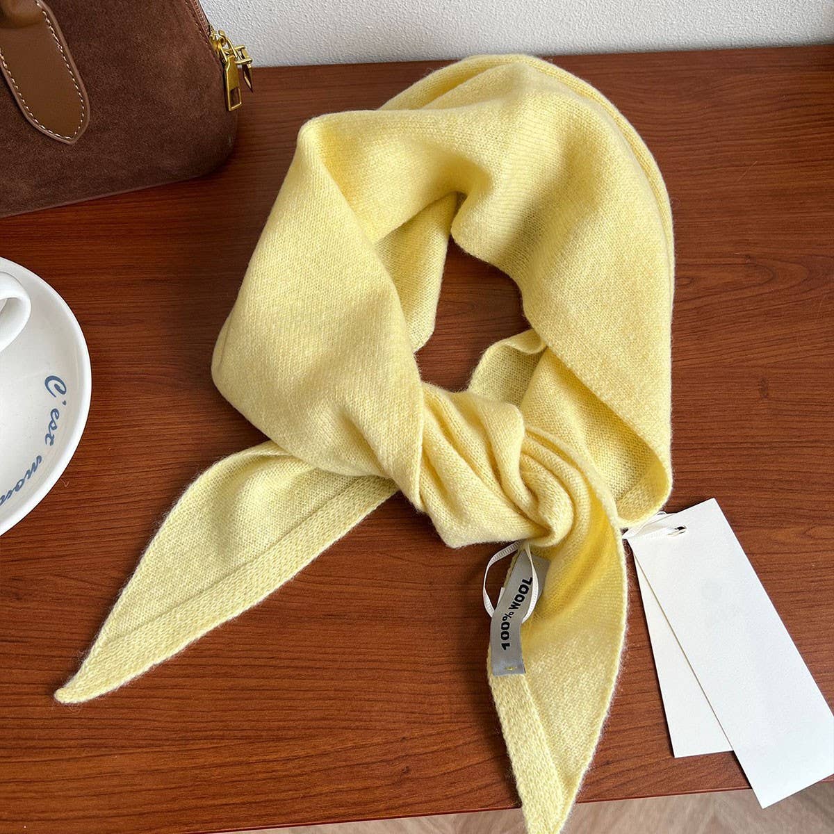 100% Merino Wool Triangle Scarf - 3 colors