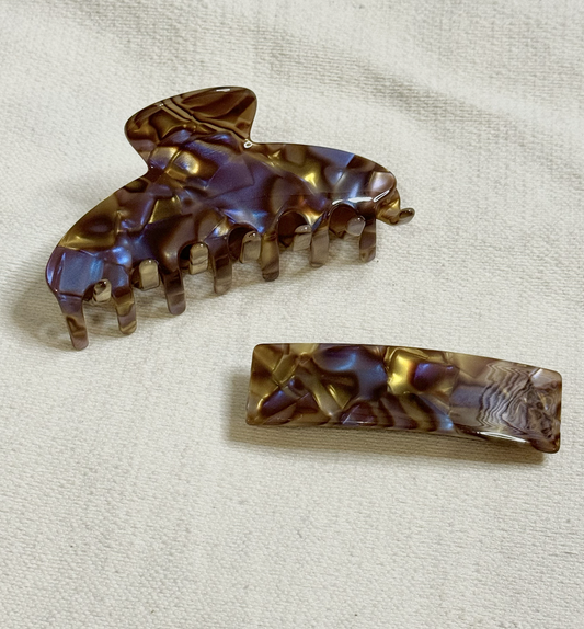 Abalone French Barrette