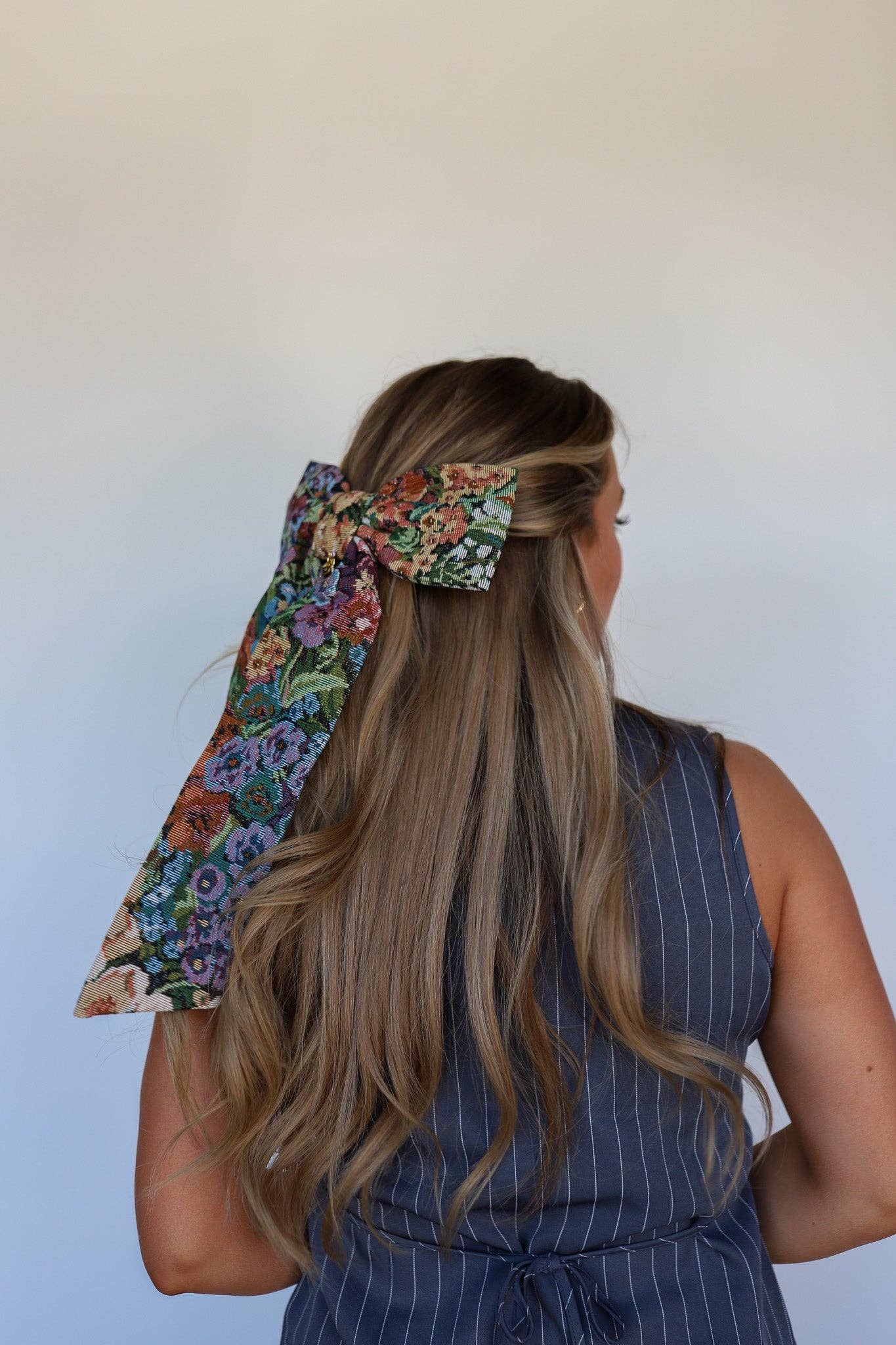 Damask Oversized Hair Bow