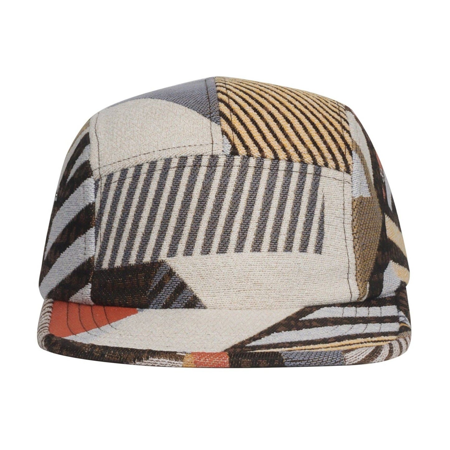 Hatphile Random Patch Jacquard 5 Panel Hat Camp Cap: Large