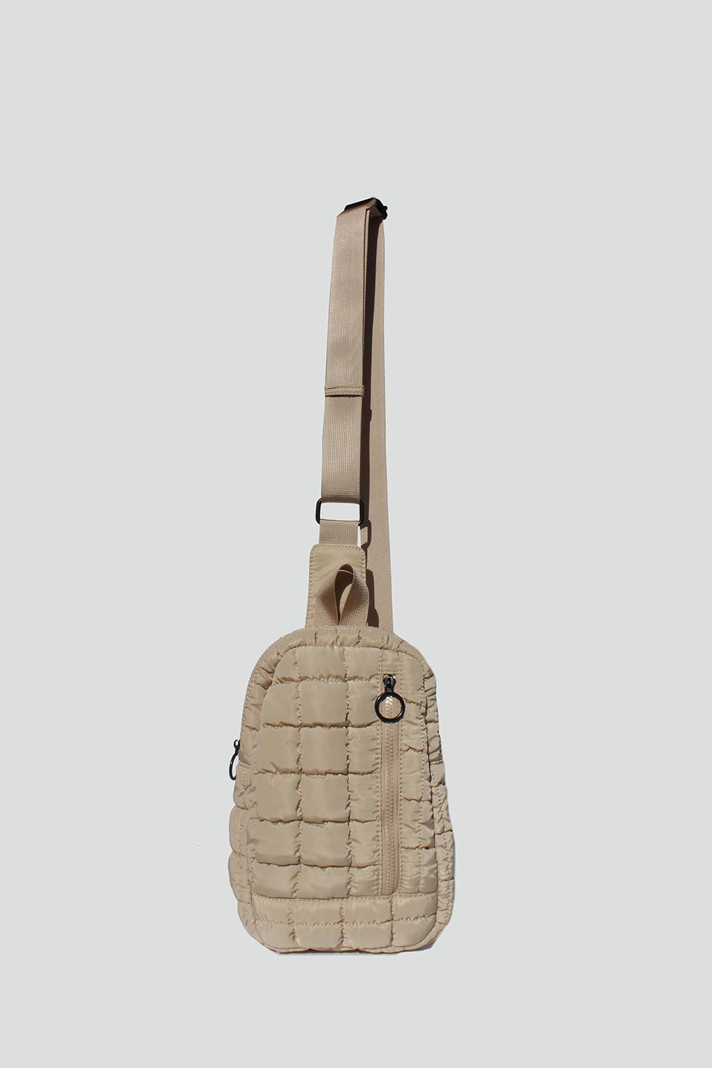 Nevaeh Nylon Quilted Sling Bag: Wash Sage