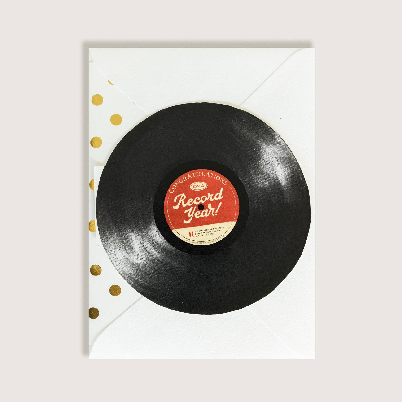 Record Year - Congratulations Greeting Card Vinyl Disc