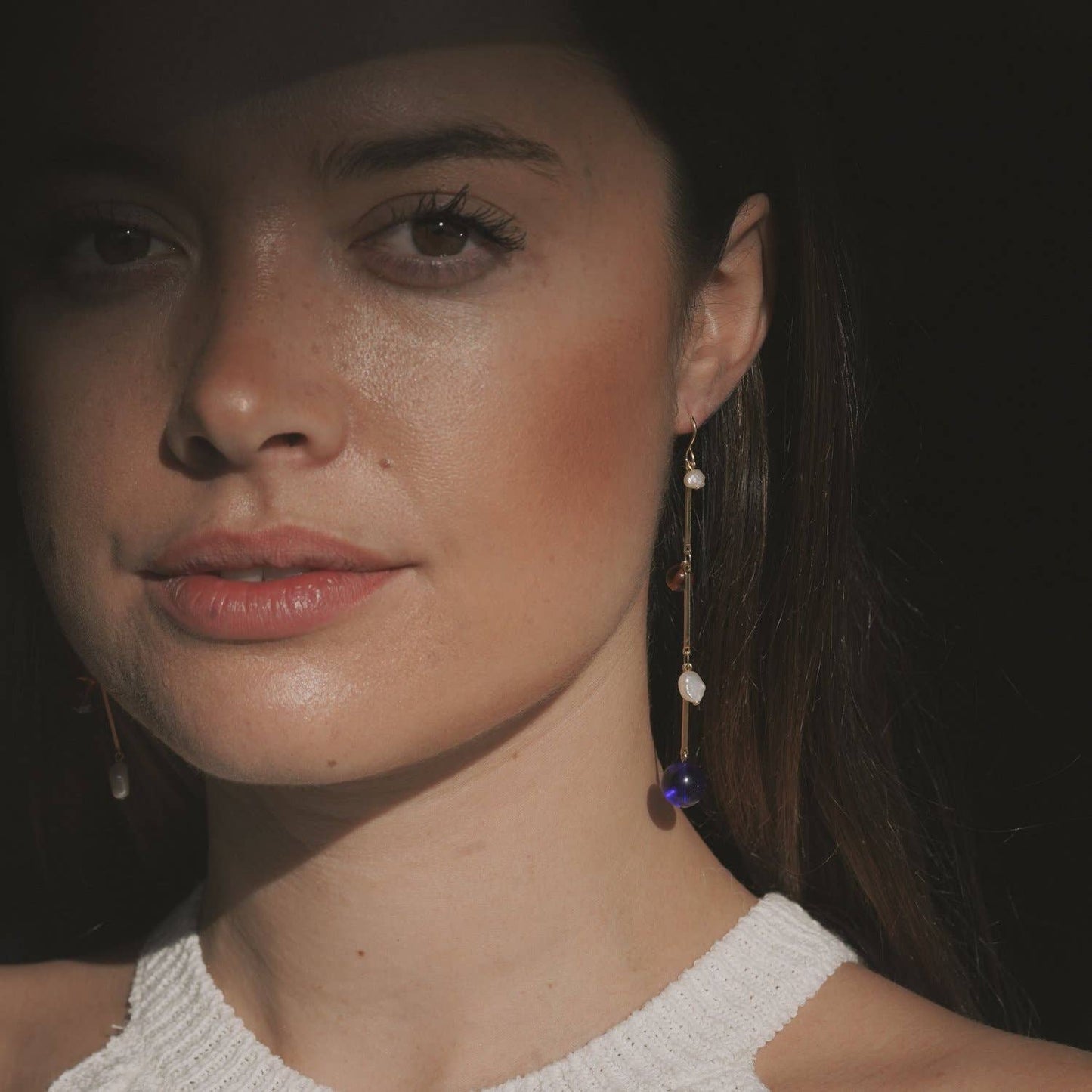 Fête Earrings - 3" Blue