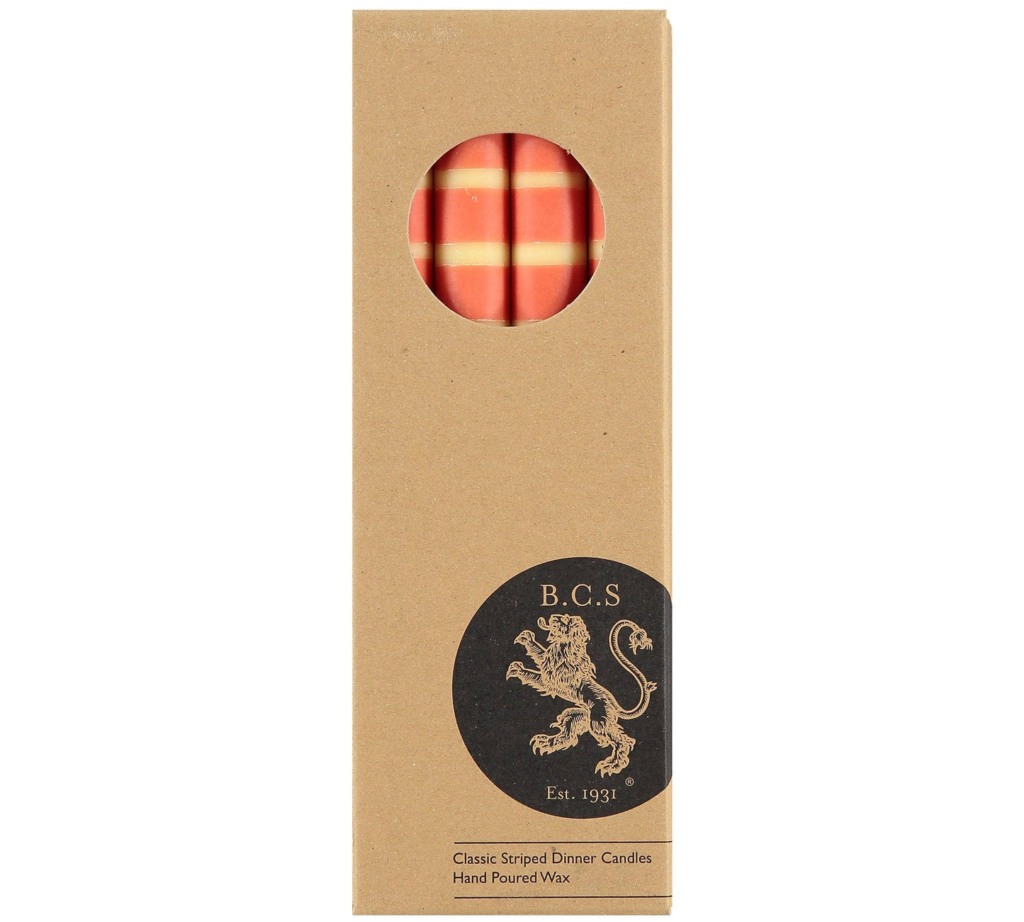 British Colour Standard Dinner Candles - Jasmine, Rust and Petrol Blue