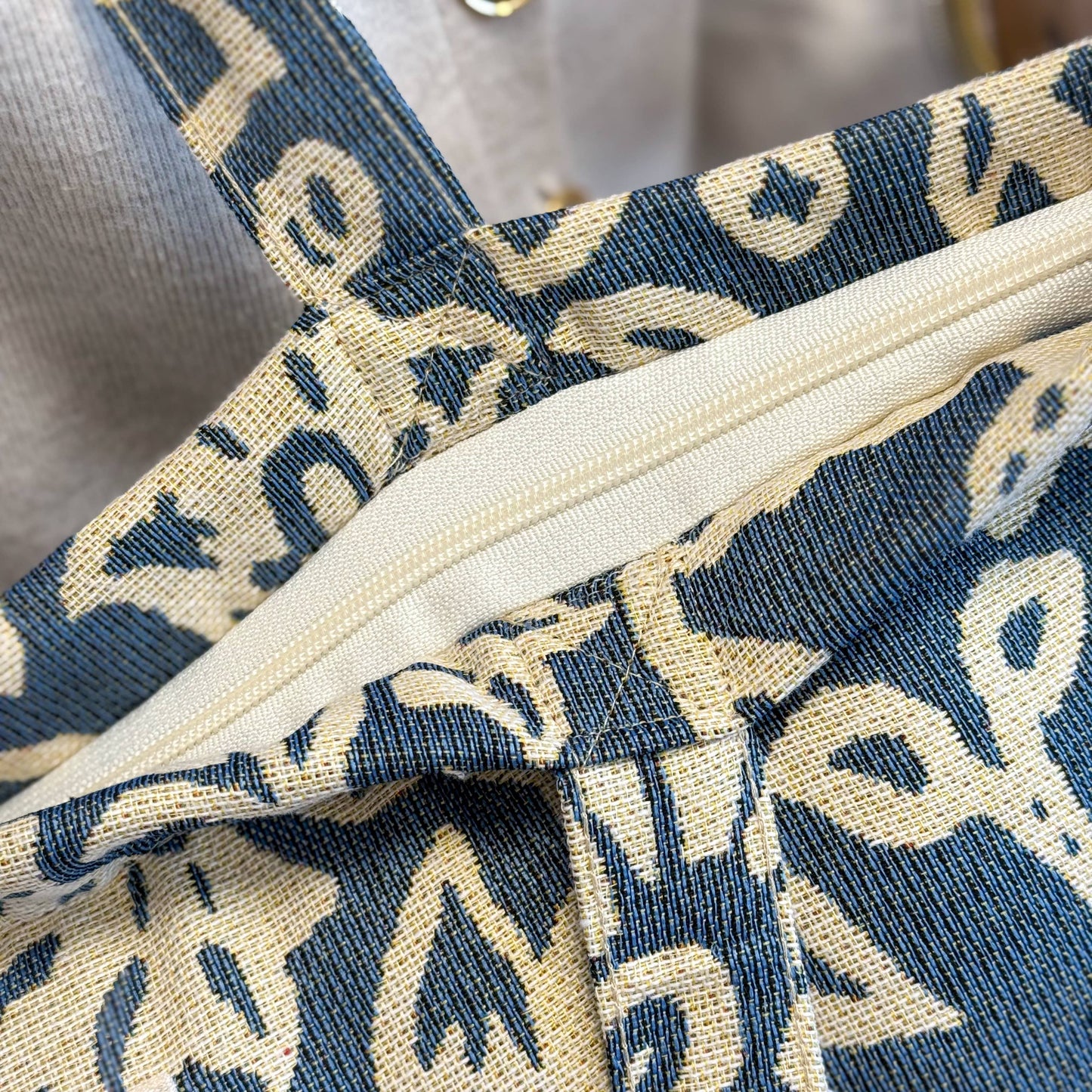 Zippered Bag in Akay - Large
