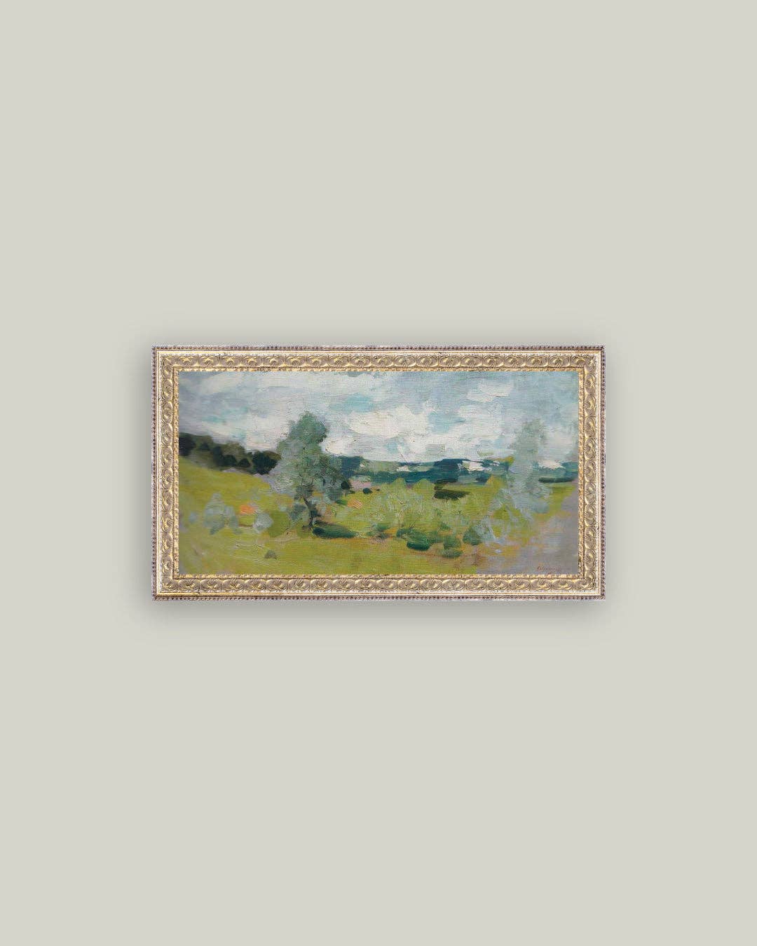 Abstract Landscape Framed Antique Art