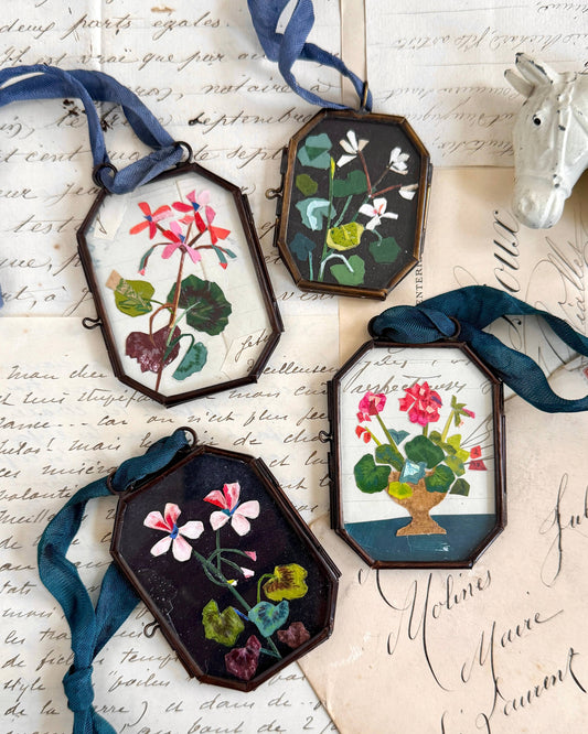 Geranium, No. 2 - Handmade Art Locket