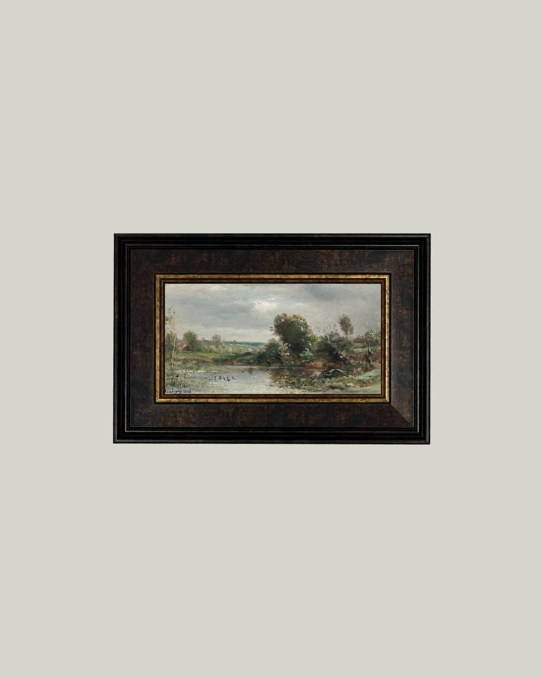 Ducklings on a Lake: 14x9