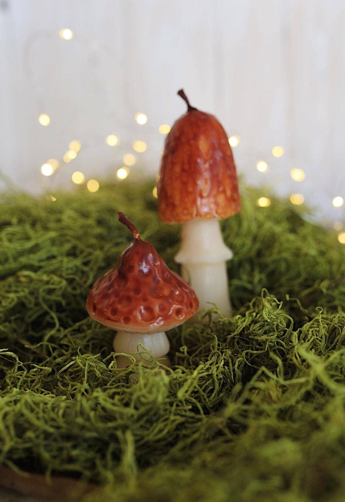 Handmade Beeswax Mushroom Candle