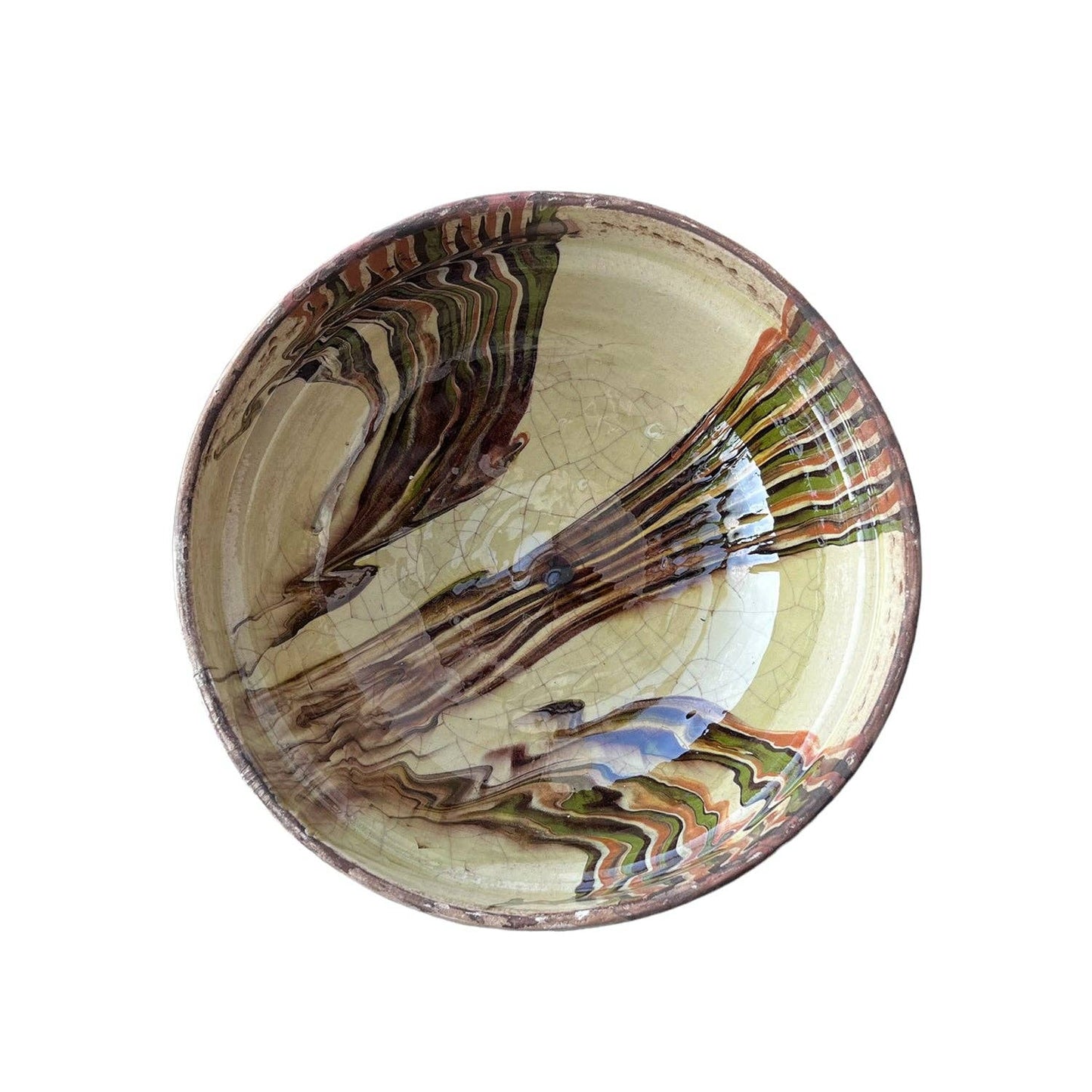 Cottage Crafted Bowl: Marbleized Blue / Small