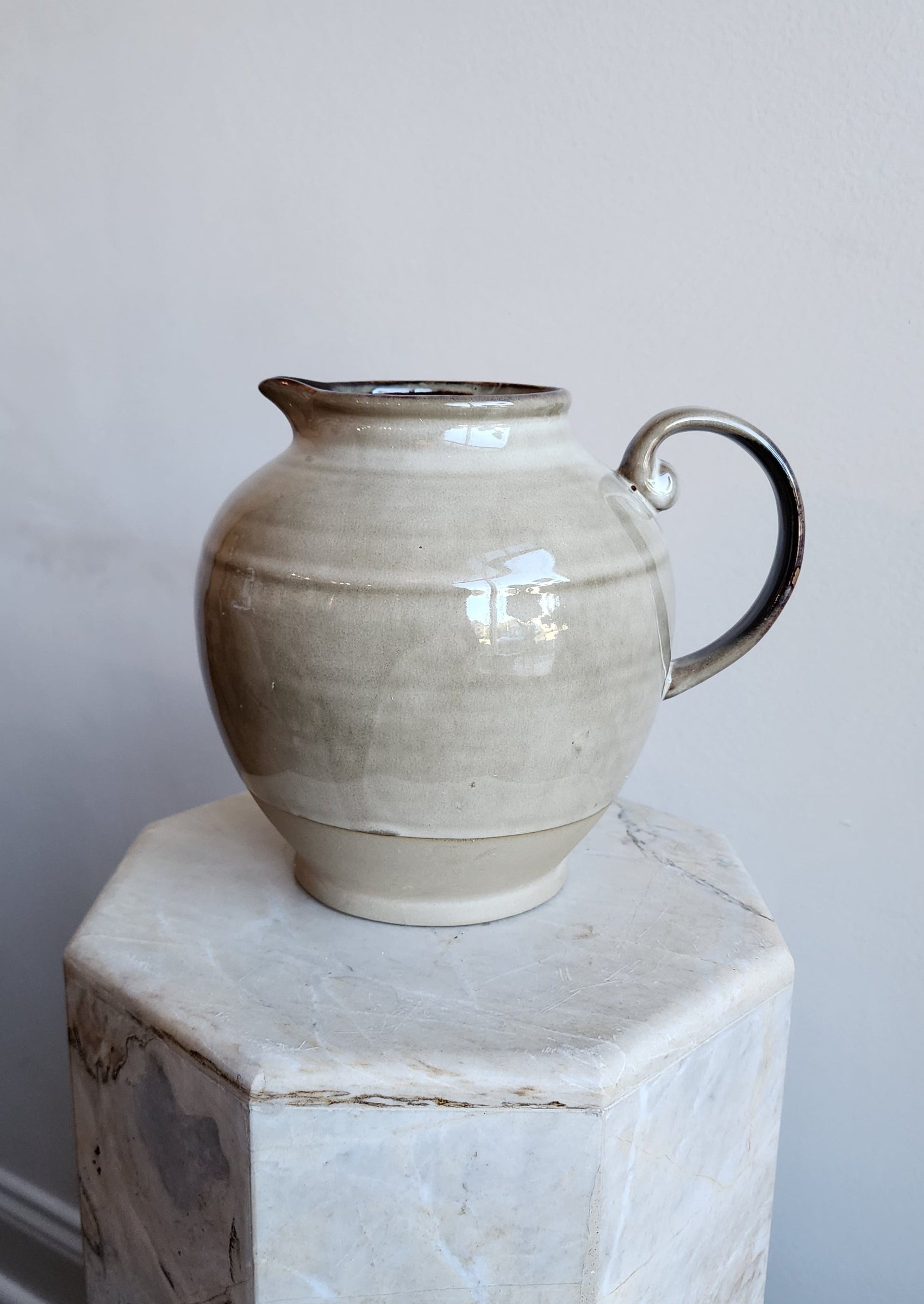 Grey Stoneware Pitcher