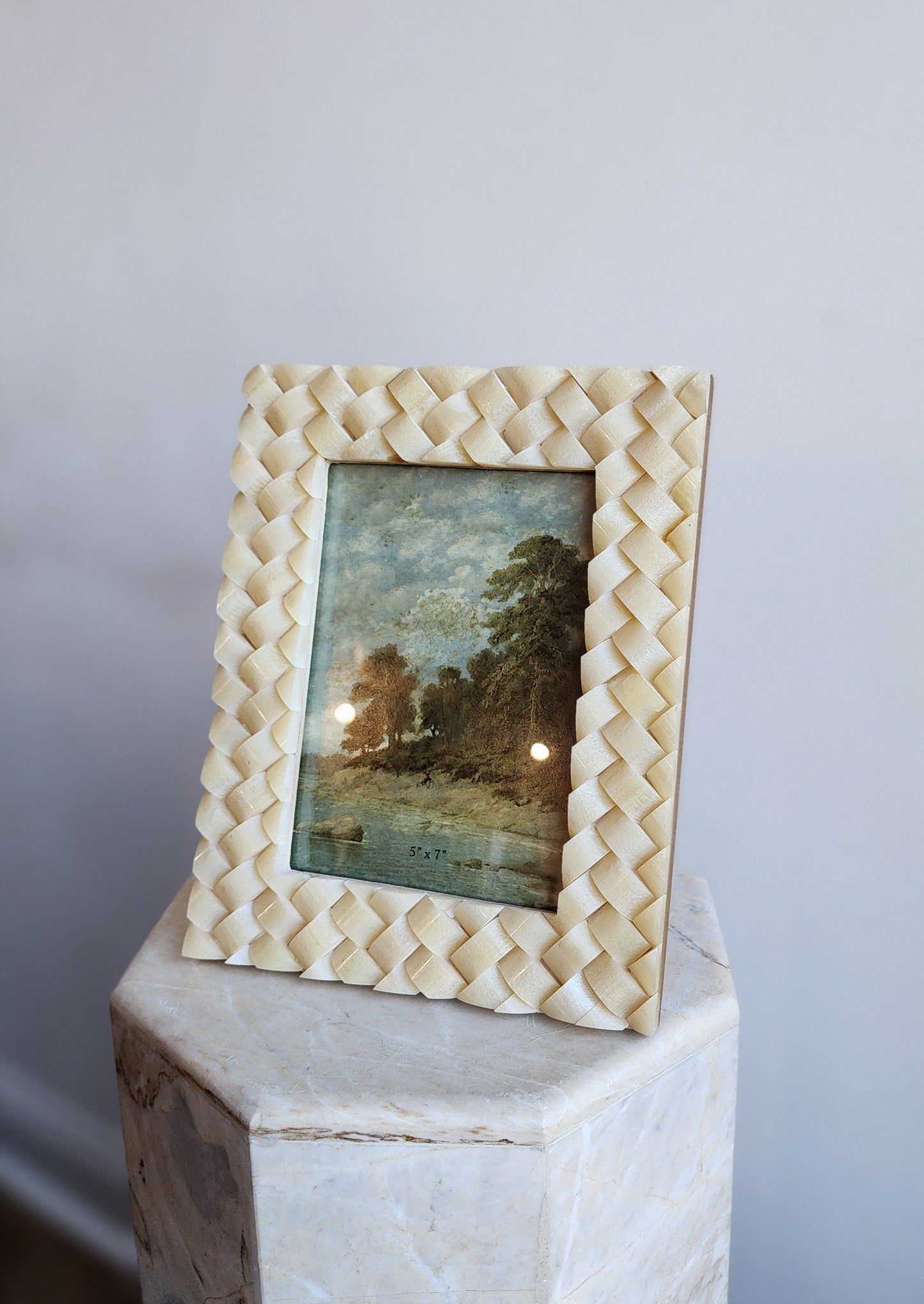 Ivory Woven Picture Frame