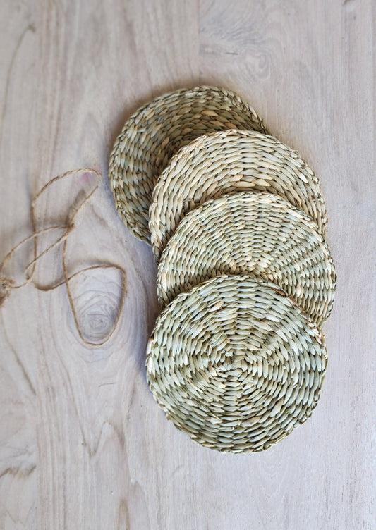 Seagrass Coasters -- Set of 4
