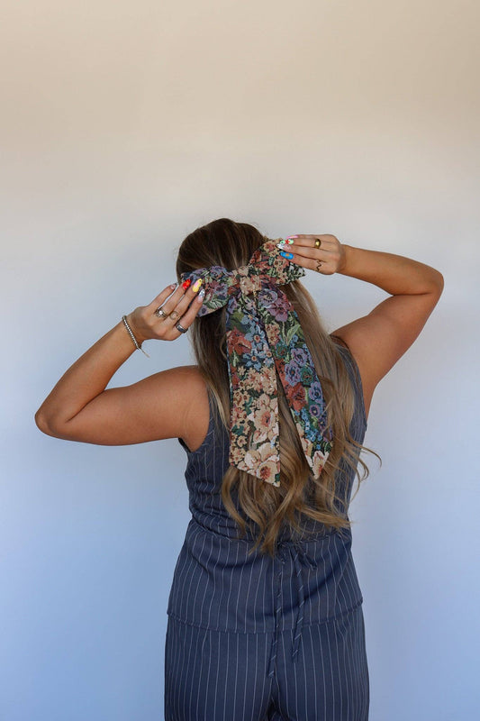 Damask Oversized Hair Bow