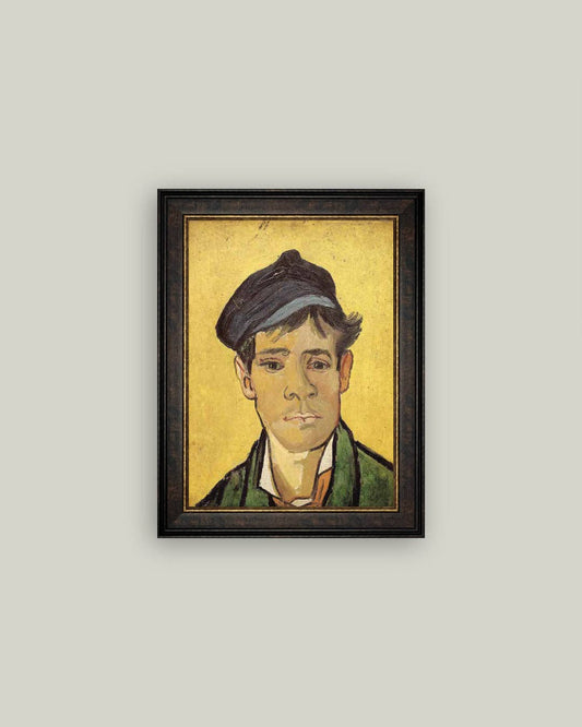 Yellow Portrait Framed Antique Art: 10x14