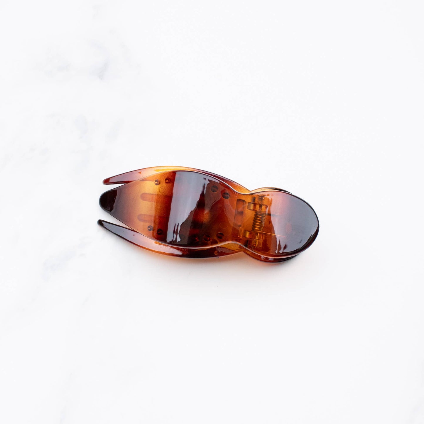 Glossy Bonnie Side Hair Claw Clip: Coral Brick