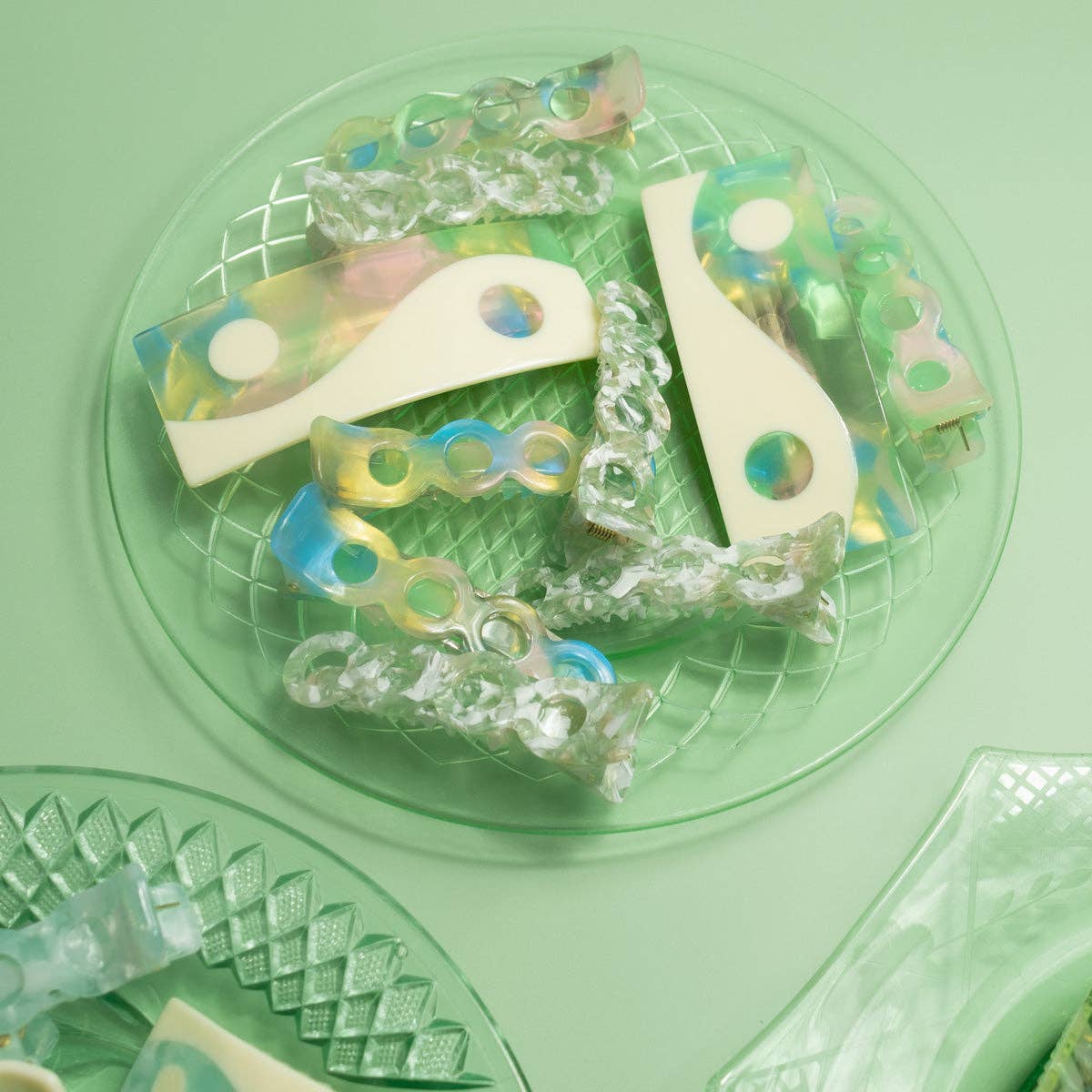 Candy Color Acetate Yin Yang French Barrette