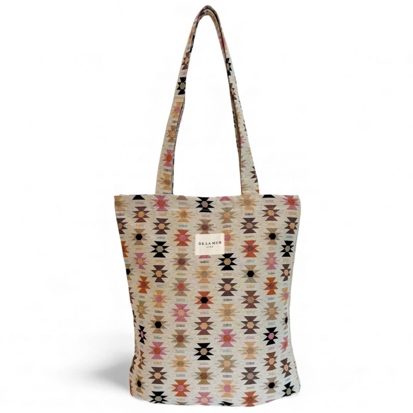 Zippered Bag in Spring Geo - Medium