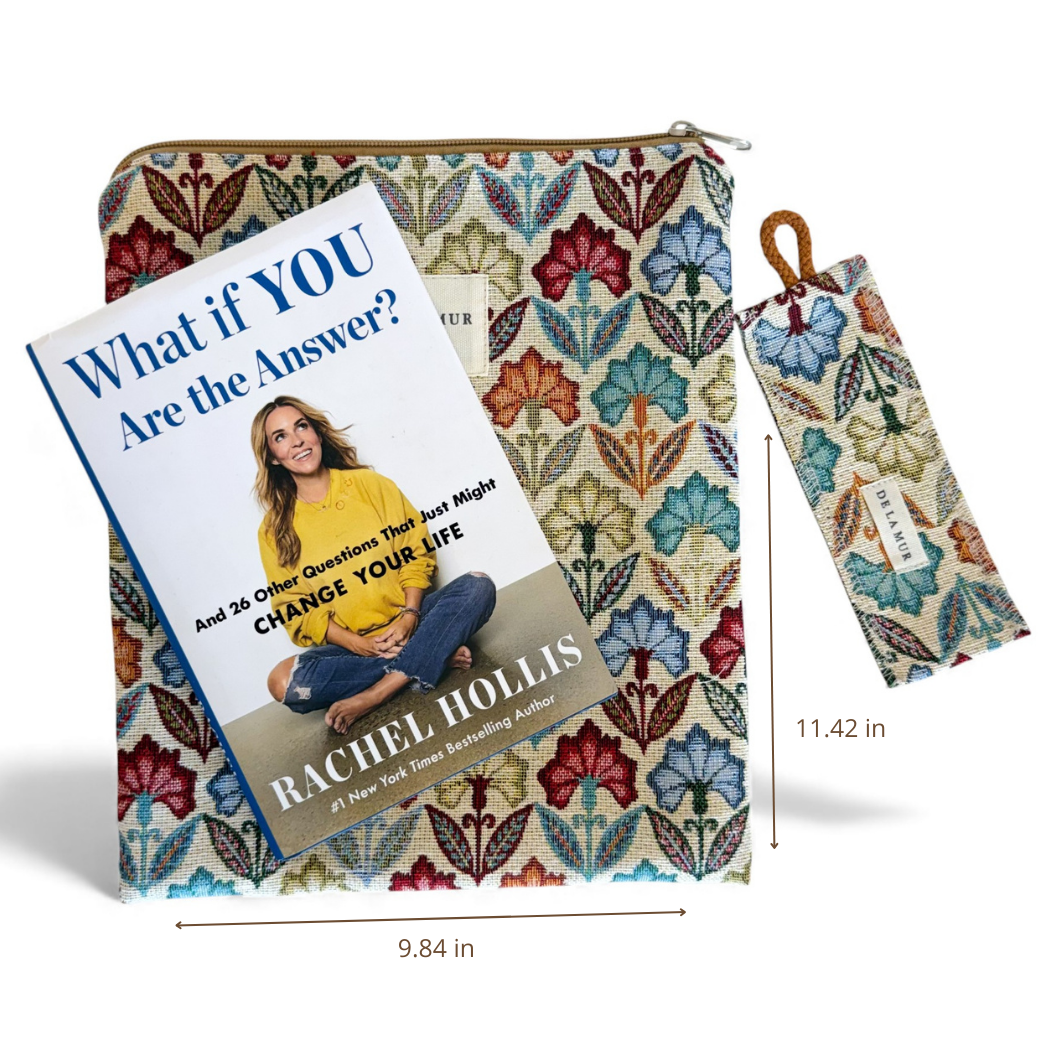 Book Cover With Matching Bookmark in Flora