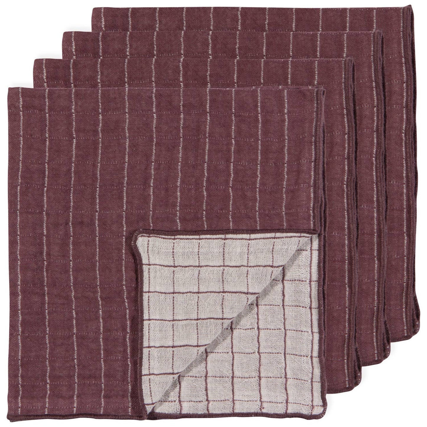 Ash Plum Double Weave Napkin - Set of 4