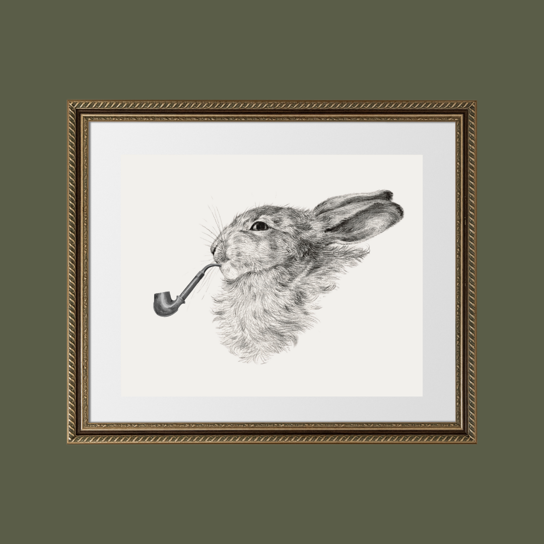 Mr. Gentleman Rabbit Antique Art Print