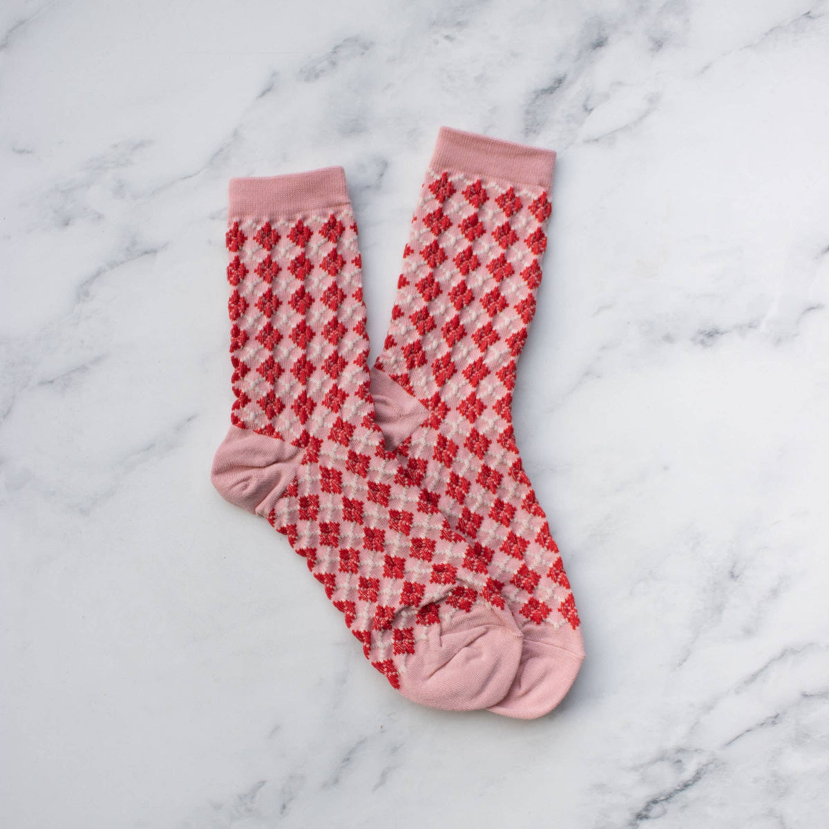 Winter Check Pattern Socks