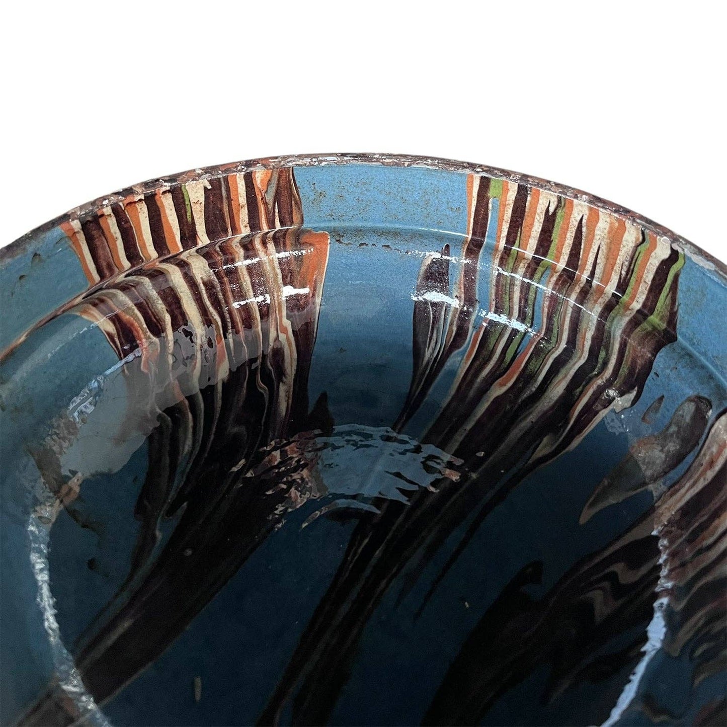 Cottage Crafted Bowl: Marbleized Blue / Small